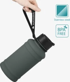 Navaris Fitness Drinkfles 1,3 Liter - Lichte Waterfles Van Roestvrij Staal Grijs - Grote Grijze Waterfles RVS Voor Sport, Fitness, Yoga En Kamperen 12 Navaris Fitness Drinkfles 1,3 Liter - Lichte Waterfles Van Roestvrij Staal Grijs - Grote Grijze Waterfles RVS Voor Sport, Fitness, Yoga En Kamperen -Drinken Goedkope Winkel 1022x1200