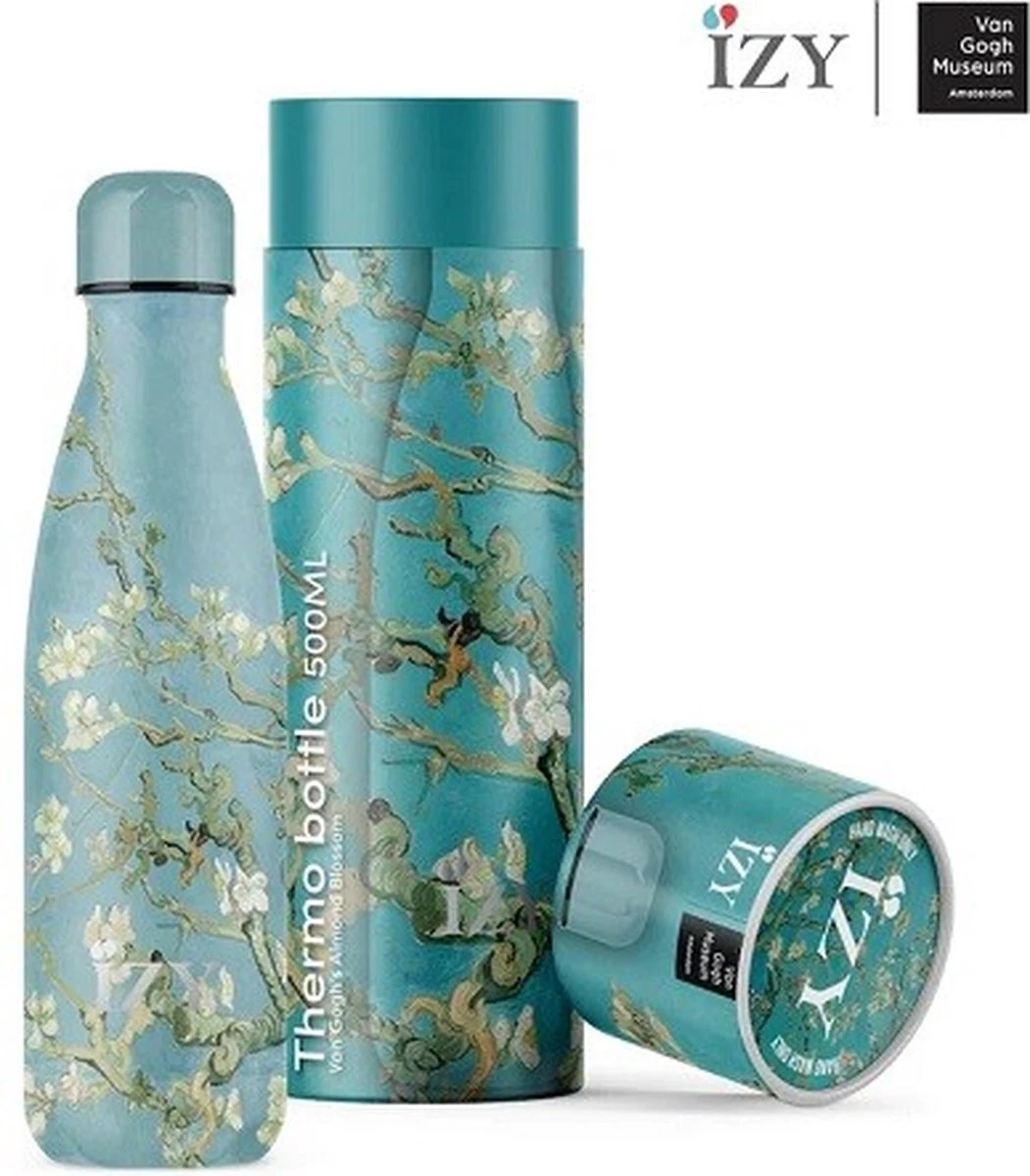IZY Bottles X Van Gogh Museum - Amandelbloesem | 500 ML | Thermosfles | Drinkfles | Waterfles | Schoolfles | Isoleerfles | Beker | Drinkbeker | Koud | Warm | Fles | Back To School | 500ml 1 IZY Bottles X Van Gogh Museum - Amandelbloesem | 500 ML | Thermosfles | Drinkfles | Waterfles | Schoolfles | Isoleerfles | Beker | Drinkbeker | Koud | Warm | Fles | Back To School | 500ml