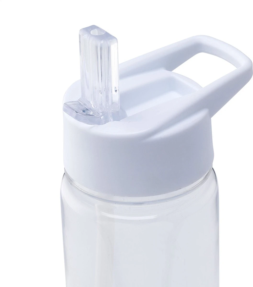 Waterfles Met Rietje - Fruit Filter - Tritan Drinkfles - Volwassenen - Wit - Kerstcadeau 3 Waterfles Met Rietje - Fruit Filter - Tritan Drinkfles - Volwassenen - Wit - Kerstcadeau - Afbeelding 3