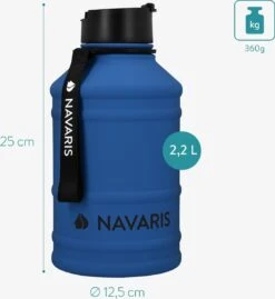 Navaris Waterfles Van Roestvrij Staal - Drinkfles - 2L - Extra Grote Roestvrijstalen Fles Met Drinkdop - Ideaal Tijdens Het Sporten - Blauw 13 Navaris Waterfles Van Roestvrij Staal - Drinkfles - 2L - Extra Grote Roestvrijstalen Fles Met Drinkdop - Ideaal Tijdens Het Sporten - Blauw -Drinken Goedkope Winkel 1102x1200 1