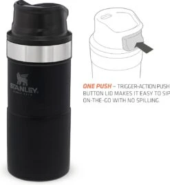 Stanley Trigger-Action Travel Mug 0.35L - Thermosfles - Matt Black -Drinken Goedkope Winkel 1106x1200