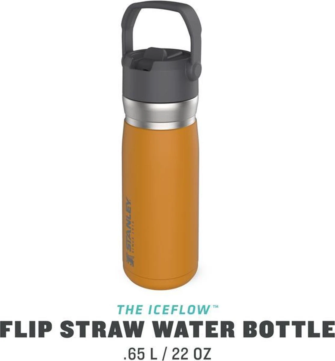 Stanley The IceFlow™ Flip Straw Water Bottle 0,65L - Thermosfles - Saffron 7 Stanley The IceFlow™ Flip Straw Water Bottle 0,65L - Thermosfles - Saffron - Afbeelding 7