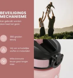 Lacardia Nederlandse Motivatie Waterfles Rosé Goud 'Nederlandse Tekst' - Drinkfles Met Rietje - Waterfles 1 Liter - Waterfles Met Tijdmarkering -Drinken Goedkope Winkel 1124x1200 4