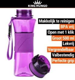 Drinkfles Herbruikbare Waterfles | 500 Ml Paars | Vaatwasserbestendig Drinkbus Bidon | King Mungo KMDF005 21 Drinkfles Herbruikbare Waterfles | 500 Ml Paars | Vaatwasserbestendig Drinkbus Bidon | King Mungo KMDF005 -Drinken Goedkope Winkel 1125x1200 1