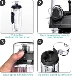 Merkloos Waterfles - Drinkfles - Waterfles Met Fruit Infuser – Zwart - 900ML 13 Merkloos Waterfles - Drinkfles - Waterfles Met Fruit Infuser – Zwart - 900ML -Drinken Goedkope Winkel 1134x1200 2