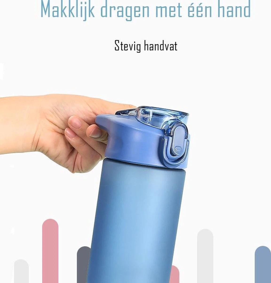 Diller Waterfles Met Rietje - Drinkfles - Handig Sluitsysteem - 750ml - Wit - Tritan & BPA-vrij 9 Diller Waterfles Met Rietje - Drinkfles - Handig Sluitsysteem - 750ml - Wit - Tritan & BPA-vrij - Afbeelding 9