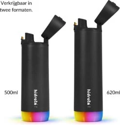 Hidrate Spark Chug Slimme Waterfles - Roestvrij Staal - 620ml - LED Verlichting - Zwart -Drinken Goedkope Winkel 1153x1200 2