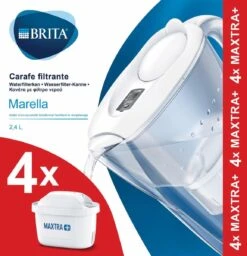 BRITA Waterfilterbundel Marella Cool White + 4 MAXTRA+ Filterpatronen -Drinken Goedkope Winkel 1156x1200