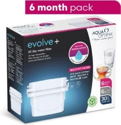 Aqua Optima Evolve+ Single Life - Wit - 6x 100 Liter -Drinken Goedkope Winkel 1165x1200