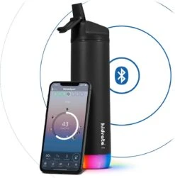 Hidrate Spark Straw Slimme Waterfles - Staal - 620ml - LED Verlichting - Zwart -Drinken Goedkope Winkel 1182x1200 4