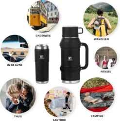 MacGyver RVS Thermoskan 1.5 Ltr – RVS Thermosbeker 0,55 Ltr - Langdurig Warm/koud - Zwart 18 MacGyver RVS Thermoskan 1.5 Ltr – RVS Thermosbeker 0,55 Ltr - Langdurig Warm/koud - Zwart -Drinken Goedkope Winkel 1189x1200 1