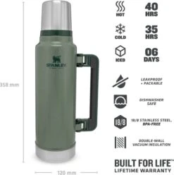 Stanley The Legendary Classic Bottle 1,00L - Thermosfles - Hammertone Green -Drinken Goedkope Winkel 1194x1200 4
