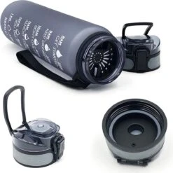 Lopoleis Drinkfles - Waterfles 1 Liter - Motivatie Waterfles Met Tijdsmarkering - Water Bottle - BPA Vrij -Drinken Goedkope Winkel 1198x1200 3