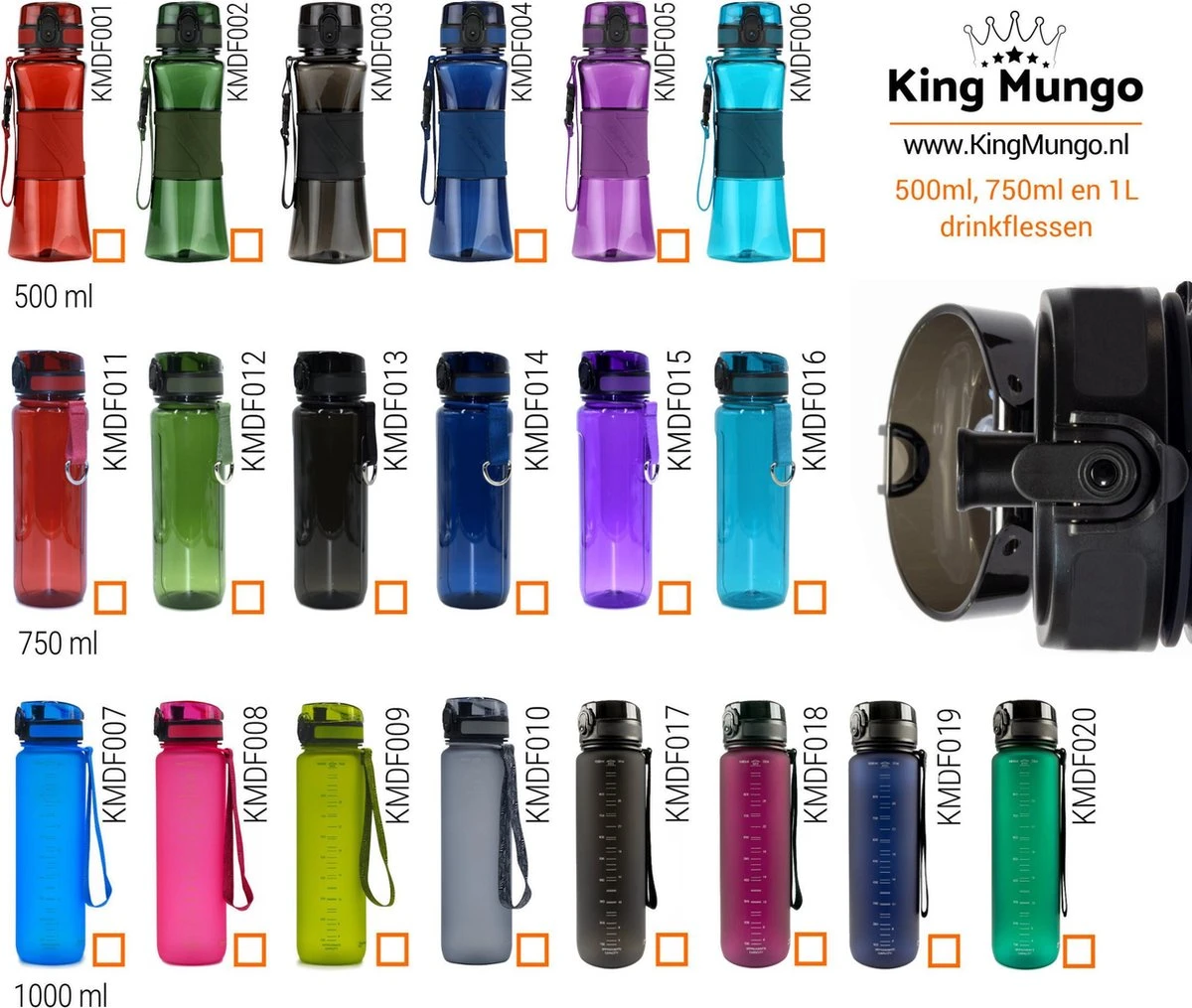 Drinkfles Herbruikbare Waterfles | 500 Ml Paars | Vaatwasserbestendig Drinkbus Bidon | King Mungo KMDF005 13 Drinkfles Herbruikbare Waterfles | 500 Ml Paars | Vaatwasserbestendig Drinkbus Bidon | King Mungo KMDF005 - Afbeelding 13