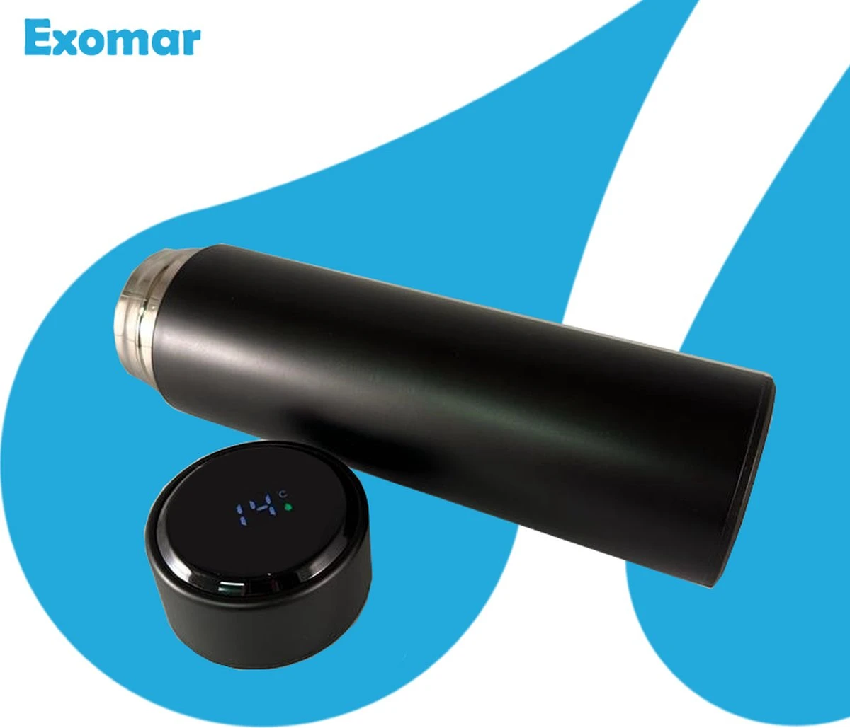 Exomar® Slimme Thermosfles Met LCD Temperatuur Display - Curver Isolatiefles 500 ML - Matte Finish - Thermosbeker - Isoleerfles - Dubbelwandige Thermosfles - Thermoskan - Travel Mug - Bidon Drinkfles - Drinkflessen - RVS - Koffiebeker - Smart Thermos 5 Exomar® Slimme Thermosfles Met LCD Temperatuur Display - Curver Isolatiefles 500 ML - Matte Finish - Thermosbeker - Isoleerfles - Dubbelwandige Thermosfles - Thermoskan - Travel Mug - Bidon Drinkfles - Drinkflessen - RVS - Koffiebeker - Smart Thermos - Afbeelding 5