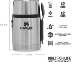 Stanley The Stainless Steel All-in-One Food Jar 0,53L - Thermosfles - Stainless Steel -Drinken Goedkope Winkel 1200x1035