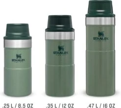 Stanley The Trigger-Action Travel Mug 0,25L - Thermosfles - Hammertone Green -Drinken Goedkope Winkel 1200x1070