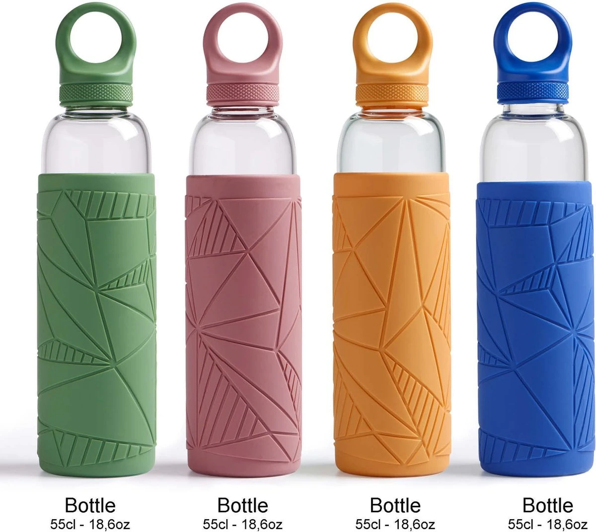 Libbey Waterfles - Glazen Drinkfles - 550 Ml / 55 Cl - Geel - Trendy - Duurzaam - Schokbestendig 2 Libbey Waterfles - Glazen Drinkfles - 550 Ml / 55 Cl - Geel - Trendy - Duurzaam - Schokbestendig - Afbeelding 2