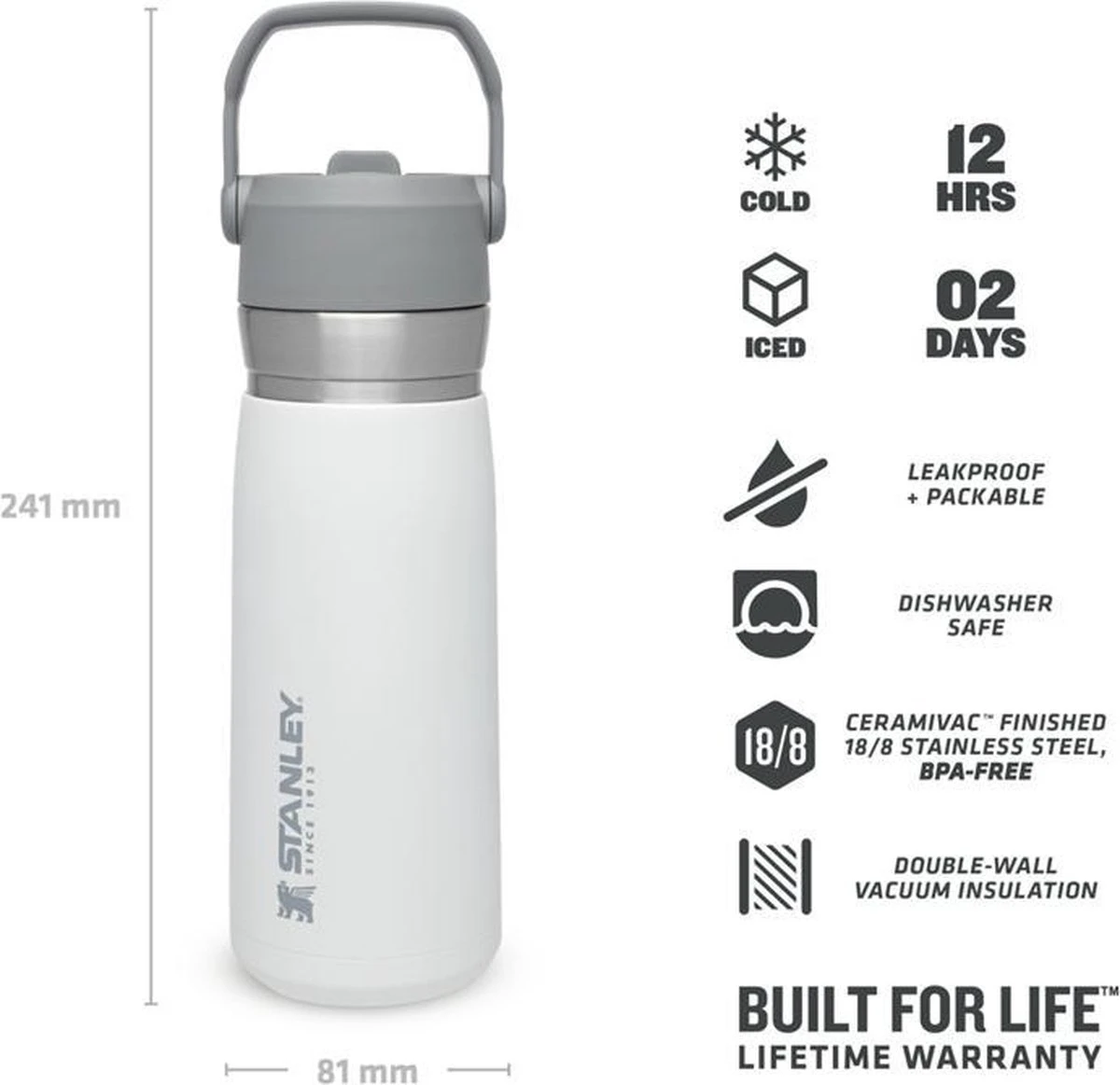 Stanley The IceFlow™ Flip Straw Water Bottle 0,65L - Thermosfles - Saffron 11 Stanley The IceFlow™ Flip Straw Water Bottle 0,65L - Thermosfles - Saffron - Afbeelding 11