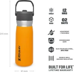 Stanley The IceFlow™ Flip Straw Water Bottle 0,65L - Thermosfles - Saffron 25 Stanley The IceFlow™ Flip Straw Water Bottle 0,65L - Thermosfles - Saffron -Drinken Goedkope Winkel 1200x1170