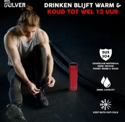 Pulver- Drinkfles - Smart - Temperatuur Meter - Dubbel Geïsoleerd - Drinkfles Kinderen & Volwassenen - Drinkflessen - Rood -Drinken Goedkope Winkel 1200x1172 1