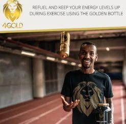 4Gold Bidon/Bottle, Lekvrije Sport Waterfles, BPA-vrij, Sport Accessoires, Goud, 800ml -Drinken Goedkope Winkel 1200x1178 3