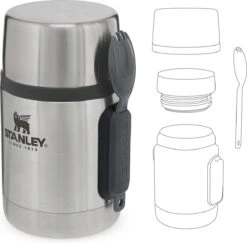 Stanley The Stainless Steel All-in-One Food Jar 0,53L - Thermosfles - Stainless Steel -Drinken Goedkope Winkel 1200x1180 2