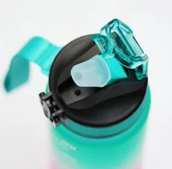 Vipes - Drinkfles Motivatie - Waterfles 1 Liter - Tijdsmarkering - Drinkfles Met Rietje - Bidon - Turquoise -Drinken Goedkope Winkel 1200x1181 1