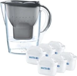 BRITA - Waterfilterkan Marella Cool - Grafiet - 2,4L + 6 MAXTRA+ Waterfilterpatronen 18 BRITA - Waterfilterkan Marella Cool - Grafiet - 2,4L + 6 MAXTRA+ Waterfilterpatronen -Drinken Goedkope Winkel 1200x1181
