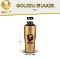 4Gold Shaker, Lekvrije Sport Waterfles, BPA-vrij, Sport Accessoires, Goud, 750ml -Drinken Goedkope Winkel 1200x1181 4