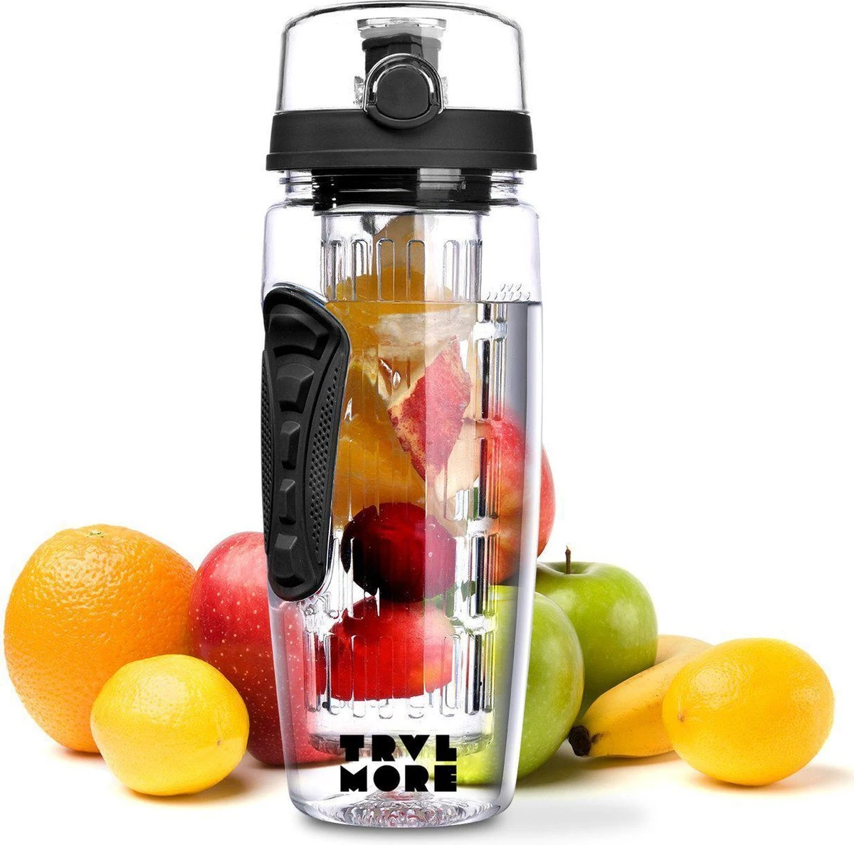 Merkloos Waterfles - Drinkfles - Waterfles Met Fruit Infuser – Zwart - 900ML 1 Merkloos Waterfles - Drinkfles - Waterfles Met Fruit Infuser – Zwart - 900ML