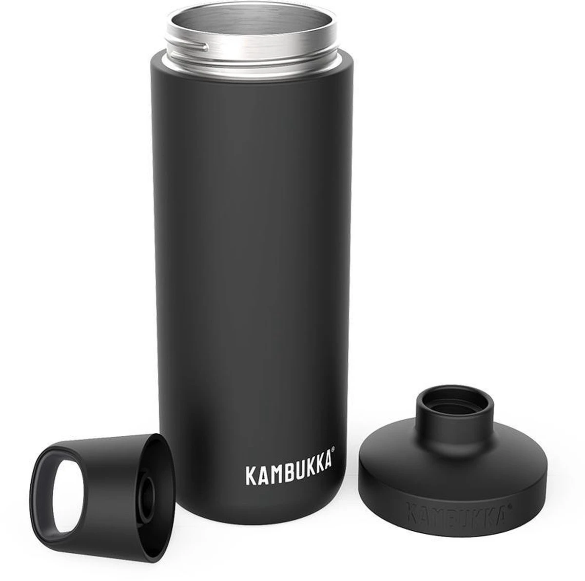 Kambukka Reno Geïsoleerde Drinkfles 500 ML - Matte Black Met Draaidop 2 Kambukka Reno Geïsoleerde Drinkfles 500 ML - Matte Black Met Draaidop - Afbeelding 2