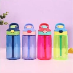 Waterfles Voor Kinderen, Paars, Lekvrij En BPA-vrij 480 Ml/16 Oz Drinkfles Met Rietje, Voor Kinderen Vanaf 3 Jaar -Drinken Goedkope Winkel 1200x1195 2