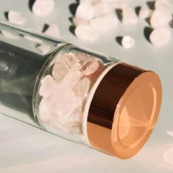 Duurzame Waterfles Met Kristal - Roségoud - Roestvrij Staal - Rozenkwarts Edelstenen - Verrijkt En Verzacht Water - Inclusief Thee/fruit Infuser - Edelstenen - 550 Ml - Waterfles - Drinkfles -Drinken Goedkope Winkel 1200x1198 17