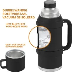 MacGyver RVS Thermoskan 1.5 Ltr – RVS Thermosbeker 0,55 Ltr - Langdurig Warm/koud - Zwart 15 MacGyver RVS Thermoskan 1.5 Ltr – RVS Thermosbeker 0,55 Ltr - Langdurig Warm/koud - Zwart -Drinken Goedkope Winkel 1200x1198 5