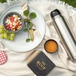 BUUF™️ Thermosfles 1 Liter - Isoleerfles - Thermosbeker - 24u/koud, 8u/warm - RVS - Zilver -Drinken Goedkope Winkel 1200x1200 149