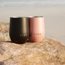 TIGR Cups - Drinkbekers - Thermosbekers - RVS - Set Van 2 - 350ml - Zwart/Rosé Goud -Drinken Goedkope Winkel 1200x1200 2