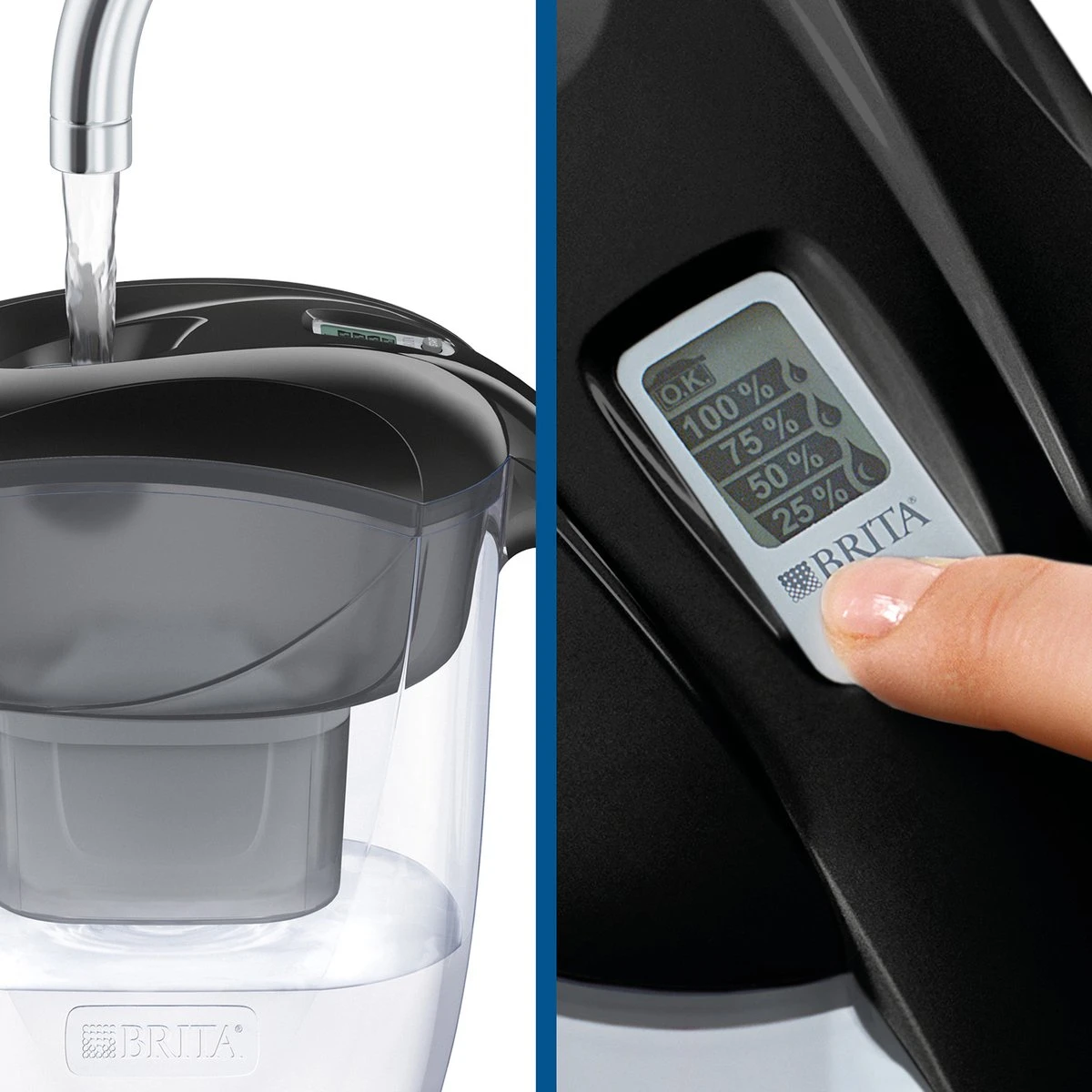 BRITA - Waterfilterkan Elemaris - Zwart - 3,5L - Inclusief 1 Maxtra+ Waterfilterpatroon 8 BRITA - Waterfilterkan Elemaris - Zwart - 3,5L - Inclusief 1 Maxtra+ Waterfilterpatroon - Afbeelding 8