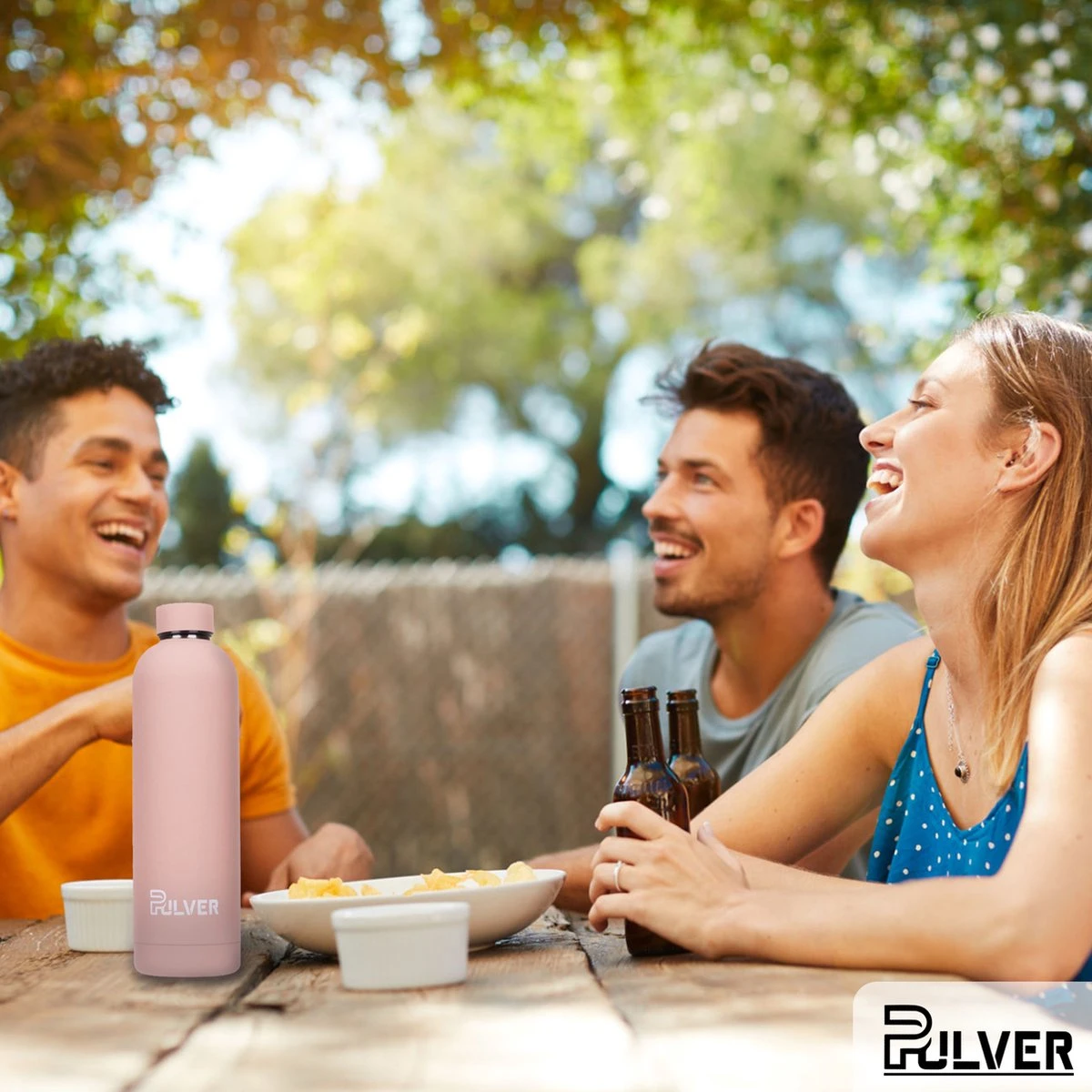 Pulver - RVS Thermosfles / Drinkfles – BPA Vrij – 750 Ml - Waterfles Met Draaidop – Drinkfles – Dubbele Isolatie - Rubberen Coating- Licht Roze 5 Pulver - RVS Thermosfles / Drinkfles – BPA Vrij – 750 Ml - Waterfles Met Draaidop – Drinkfles – Dubbele Isolatie - Rubberen Coating- Licht Roze - Afbeelding 5