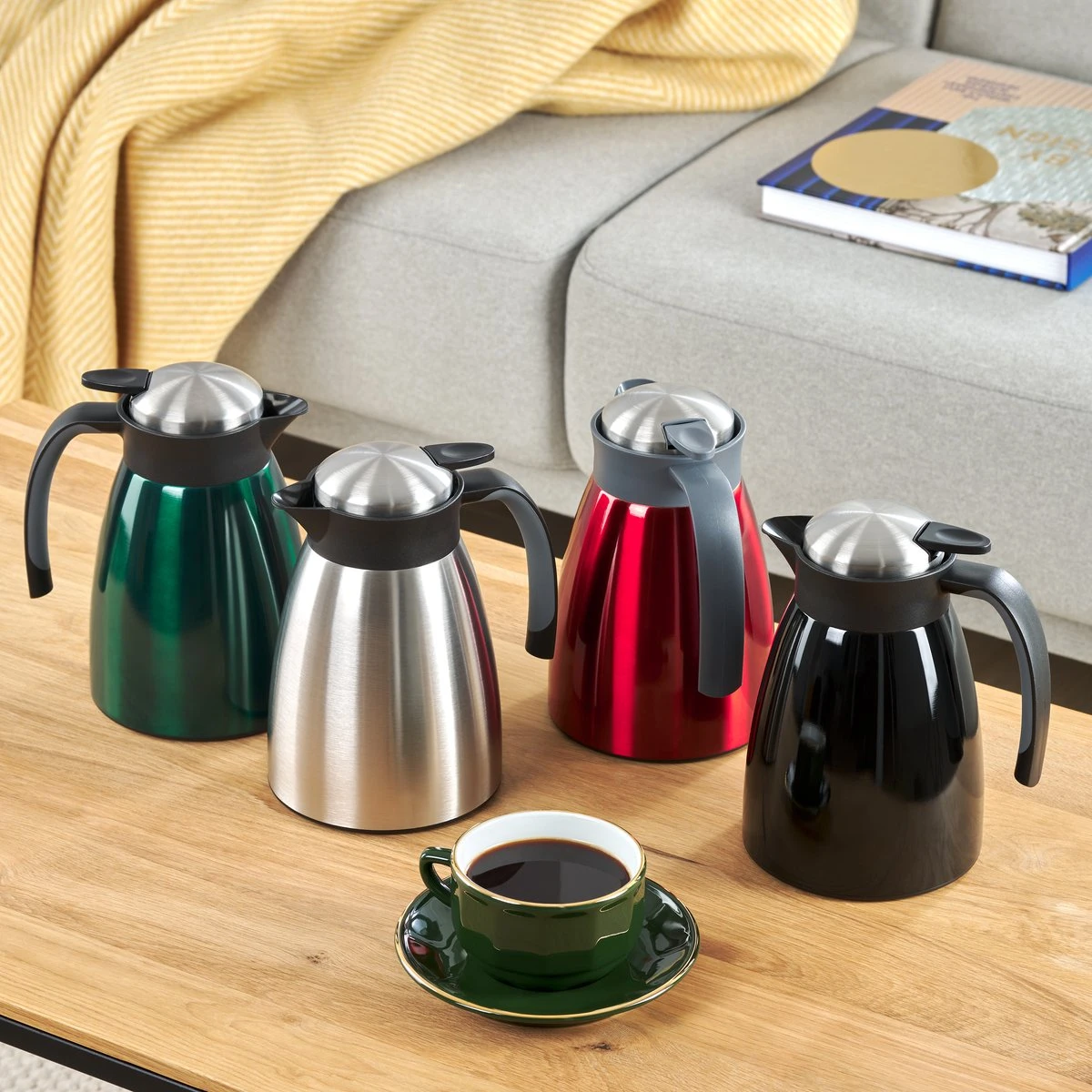 Blumtal Thermoskan Carla - Hoogwaardige Thermosfles - Voor Warme Dranken - Donkergroen 3 Blumtal Thermoskan Carla - Hoogwaardige Thermosfles - Voor Warme Dranken - Donkergroen - Afbeelding 3