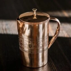 Puur Koperen Kan Bloempatroon - 1,5 Liter -Drinken Goedkope Winkel 1200x1200 451