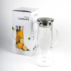 MÊZON® Schenkkan - Glazen Waterkan - Waterkaraf Voor Fruitwater - Multifunctionele Decanteer Karaf - Kan Met Deksel - 1.5L Capaciteit -Drinken Goedkope Winkel 1200x1200 463