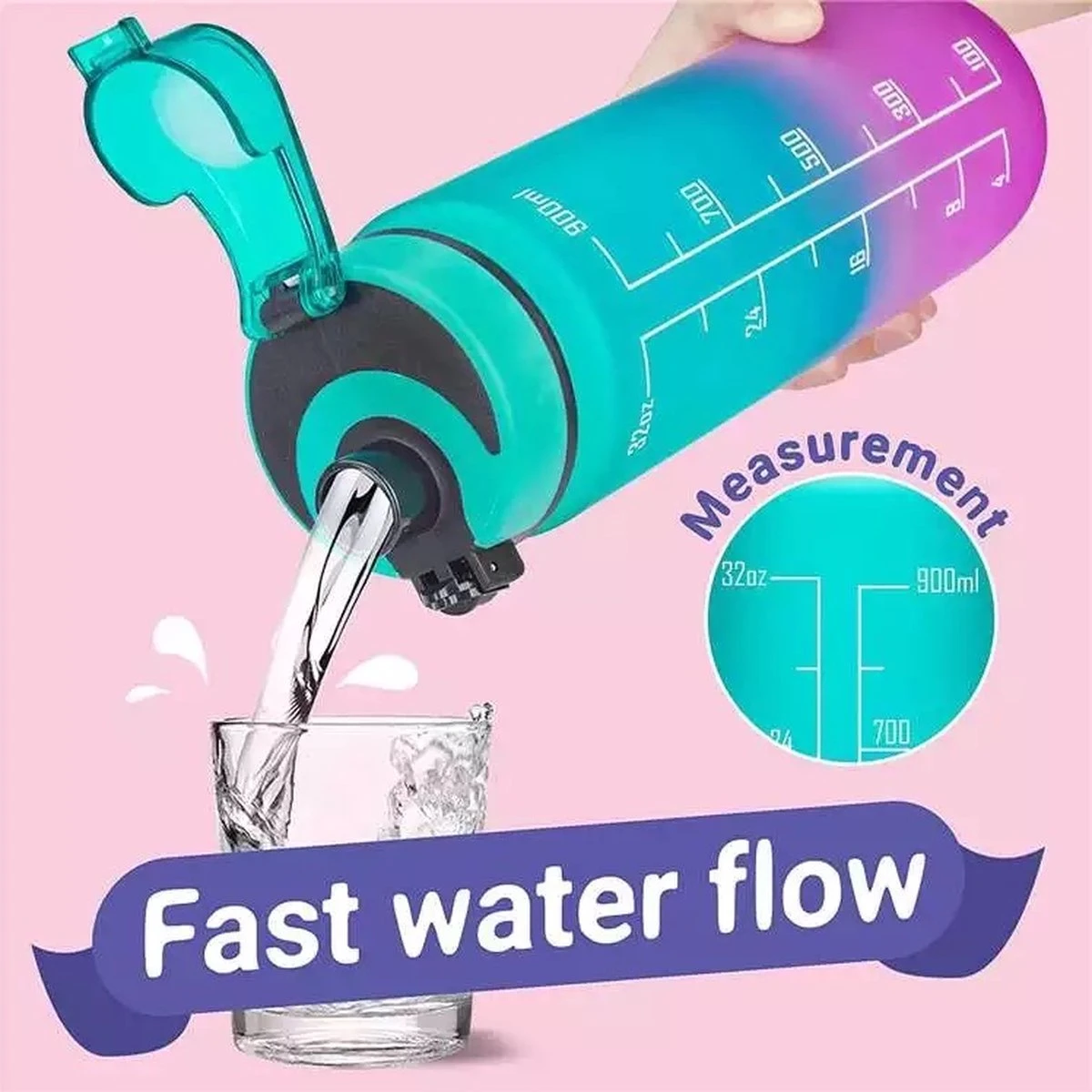 Splash®- Luxe Drinkfles - Motivatie Waterfles - Water Bottle - Waterfles 1 Liter - Bidon- Motivatie Drinkfles - Tijdmarkering - Fruitfilter- Roze/Blauw - Inc. KOOK E-BOOK! 4 Splash®- Luxe Drinkfles - Motivatie Waterfles - Water Bottle - Waterfles 1 Liter - Bidon- Motivatie Drinkfles - Tijdmarkering - Fruitfilter- Roze/Blauw - Inc. KOOK E-BOOK! - Afbeelding 4