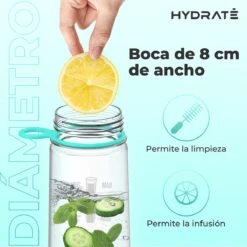 HYDRATE 900ml Drinkfles Met Tijdmarkeringen - Sport Waterfles Met Rietje, BPA-vrije Drinkfles Rietje Gemaakt Van Tritan Ideaal Voor Sportschool, Kantoor, Wandelen, Fitness, Sportfles (Mint Groen) -Drinken Goedkope Winkel 1200x1200 521