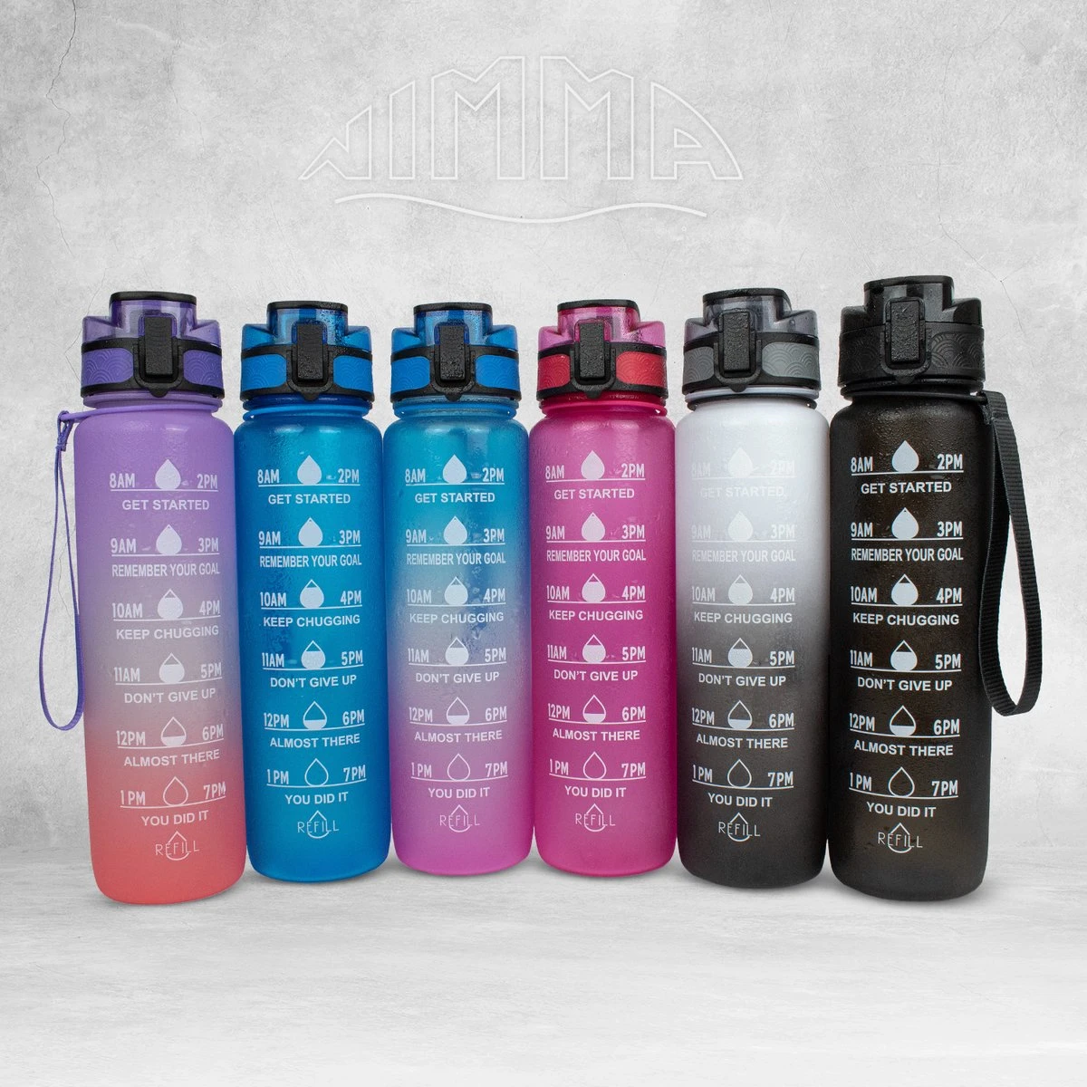 Nimma® Motivatie Waterfles - 1 Liter Drinkfles - Met Tijdmarkeringen En Fruitfilter - Blauw 8 Nimma® Motivatie Waterfles - 1 Liter Drinkfles - Met Tijdmarkeringen En Fruitfilter - Blauw - Afbeelding 8