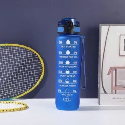 Waterfles Met Tijdmarkering - Motivatie Drinkfles Met Rietje - 1 Liter Waterfles - BPA Vrij - Blauw 8 Waterfles Met Tijdmarkering - Motivatie Drinkfles Met Rietje - 1 Liter Waterfles - BPA Vrij - Blauw -Drinken Goedkope Winkel 1200x1200 580