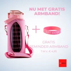 By Bresi - Waterfles 2 Liter MET Sleeve Roze - Gratis Armband! - Waterfles Met Rietje - Drinkbus - Drinkfles Met Rietje - Grote Waterfles - Bottle 2 Liter - Sportbidon - Sportfles Fitness - Waterkan - Gallon - Schenkfles - Waterflessen -Drinken Goedkope Winkel 1200x1200 643