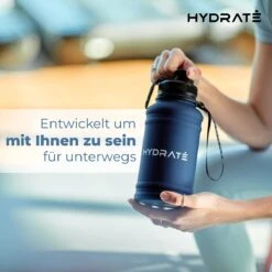 HYDRATE Roestvrij Stalen Waterfles - 1,3 Liter Waterfles - BPA-vrije Sportfles - Metalen Waterfles Praktische Nylon Draagband En Lekvrije Schroefdop, Sportdrinkflessen -Drinken Goedkope Winkel 1200x1200 690