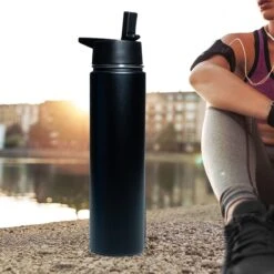 Drinkfles - Onyx Black - 700 ML - Extra Dop Met Rietje & Drinktuit - Waterfles Met Rietje - Isoleerfles - BPA Vrij - Lekvrij 11 Drinkfles - Onyx Black - 700 ML - Extra Dop Met Rietje & Drinktuit - Waterfles Met Rietje - Isoleerfles - BPA Vrij - Lekvrij -Drinken Goedkope Winkel 1200x1200 707