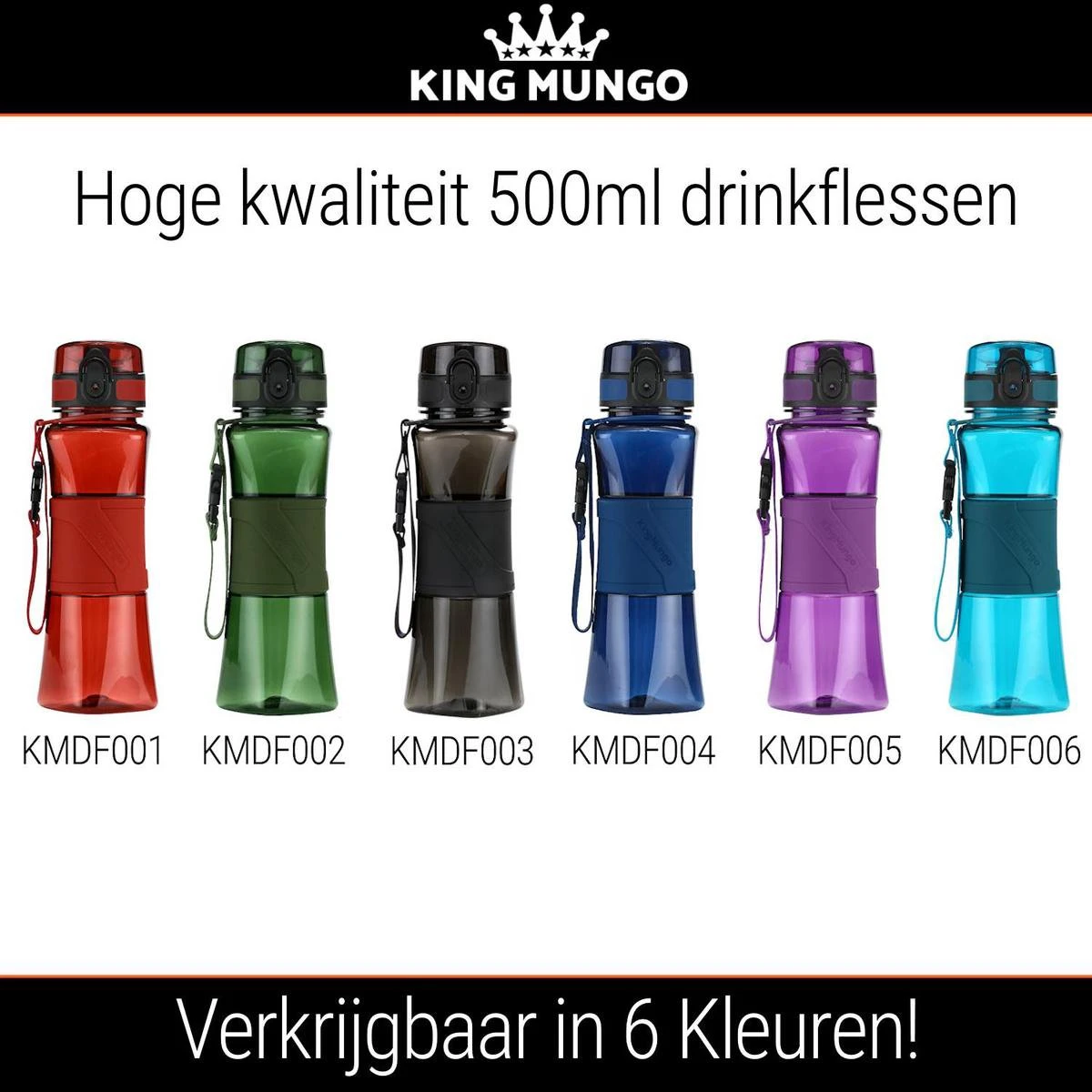 Drinkfles Herbruikbare Waterfles | 500 Ml Paars | Vaatwasserbestendig Drinkbus Bidon | King Mungo KMDF005 11 Drinkfles Herbruikbare Waterfles | 500 Ml Paars | Vaatwasserbestendig Drinkbus Bidon | King Mungo KMDF005 - Afbeelding 11